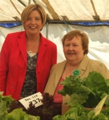 Mary Coughlan pictured with Anne Noone at last year's Clonmany Agricultural Show.