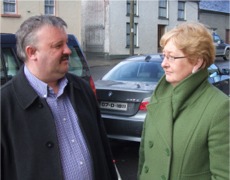 The parents of Rochelle Peoples outside Carn court following the brief hearing.
