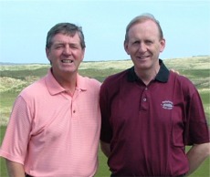 Des Smyth and Ken Devlin at Ballyliffin Golf Club.