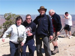 Cormac Skinnader with fellow trekkers at the Grand Canyon.