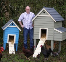 Shane Houston with his Chic - Hens.