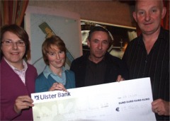 Owen Doyle, far right, presents a cheque for 13,560 on behalf of 'Doyle's Angels' bikers to East Inishowen Special Needs. Included in photograph is Sean McCauley, chairman, Anne Holmes, secretary, far left and Geraldine Canavan, treasurer.