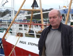 Gerry Gill beside his boat 'Paul Stephen' at Greencastle harbour.