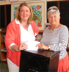 Senator Cecilia Keaveney and Cllr. Marian McDonald cast their votes in the Lisbon Treaty referendum.