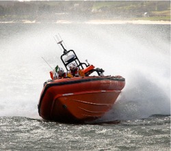 The RNLI Atlantic 85 Class inshore lifeboat on Lough Swilly