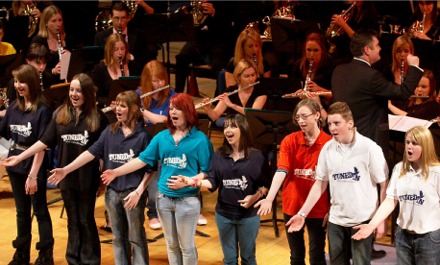 Some of the young teens who performed at the National Concert Hall.