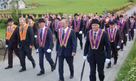The Royal Arch Purple Charter parade in Carrigans.