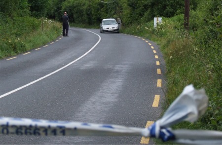 The scene of Sunday's horror crash at Glasmullen, Meentiagh Glen, Drumfries.