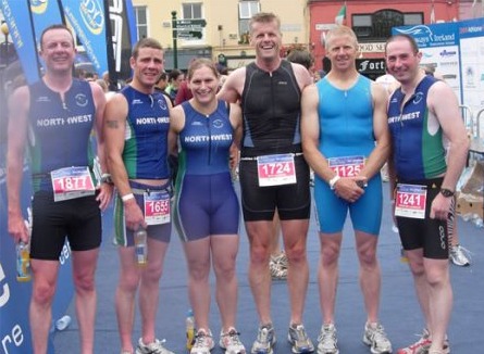 Local athletes from the North West Triathlon Club who will be taking part in the European Triathlon Championships.