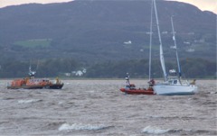 Rescue of Malahide yacht at Lisfannon.