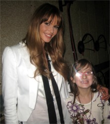 Elle McPherson and Jane McCauley backstage at the Late, Late Show.