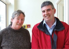 From left, Toni Devine and Martin Carey from the Three Glens Residents' Group.