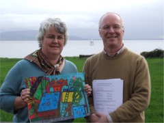 Moville and District Family Resource Centre co-ordinator, Mary McKinney with Project worker David Simpson.
