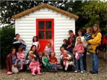 Inishowen Kindergarten group at Glenevin Waterfall Park.