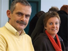 Andrew Ward, IRDL manager and Shauna McClenaghan, Inishowen Partnership Company manager.