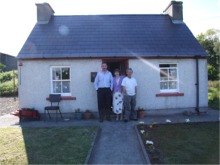 Kenny Keeney, far right, with his sister Breege McCorkell and her husband William at Rose Cottage.
