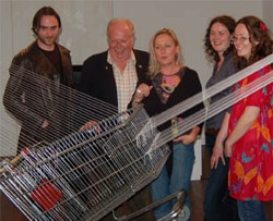 Members of Artlink with one of their installations. (Photo courtesy Artlink website)