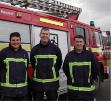 Pictured during training last week are left Donal Grant, David Byrne and Johnny Lynch from AssetCo.
