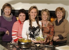 With Clodagh McKenna were Donegal participants L-R Breid Kelly, Mary Ita Boyle, Clodagh McKenna, Sharon Moore from Ashdale Farmhouse in Inishowen and Patrica Faherty.