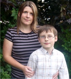 Elaine McCartney with her son Aaron.