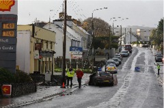 The scene of the crash on Convent Road in Carndonagh.