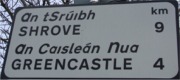 A signpost with the correct spelling for Shrove.