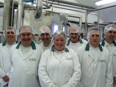 Donegal Cheese production staff from left to right Joe Sherrin, Andrew McClure, Edward McLaughlin, Anna Kemmy, Pat McLaughlin, Gerard Wallace and John Farren.