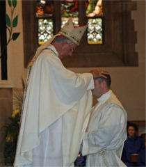 Fr Daniel McFaul is ordained at St Eugenes Cathedral by Dr Seamus Hegarty, Bishop of Derry.