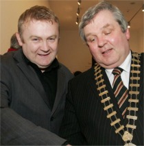 Mayor Gerry Crawford and Cllr Dessie Larkin at the launch of the new IFI book, 'A Fund of Goodwill'.