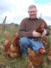 Andrew McLaughlin on his egg farm in Kinnego, Buncrana.