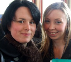 Marian O'Connor, Carn, left, and Gwyneth Doherty, Shroove, at the Jobs Fair. 