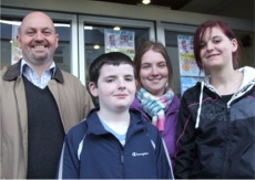 Cllr Daren Lalor who organised the Youth Information Day pictured with some of the young attendees.