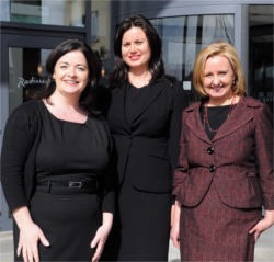 Joan Heaney, Heaney Consultiing, Moville; Annmarie Doherty, Doherty White PR & Marketing, Greencastle and Rachel Wasson, Donegal County Enterprise Board business executive at the recent 10 year celebration lunch for the Business Network. Photo: Paul MacGinty.