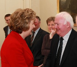 Seamus Doherty from Buncrana, meets President Mary McAleese.