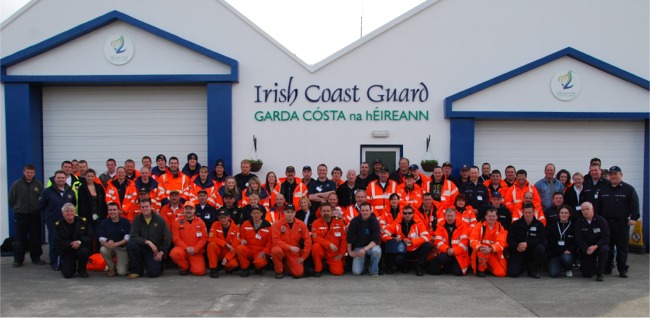 Some of the many search and rescue personnel who took part in the inaugural Trans-Atlantic Search and Rescue Games in Greencastle on May 3, 2009.