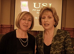 Trish Hegarty with President Mary McAleese.