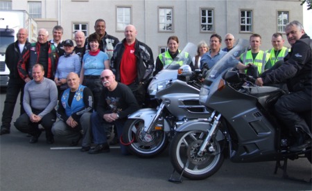 Members of the Blue Knights International Law Enforcement Motorcycle Club pictured outside the Carlton Redcastle Hotel, Co Donegal. The president of the Irish branch of the club, Garda Brendan Condon from Limerick, is pictured at back row, third from left.