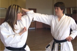Brother and sister Karate experts, James and Tracey McBrearty from Bridgend, in action at Aileach, Burnfoot.