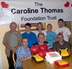 Members of the Caroline Thomas Foundation Trust (CTFT) recently celebrating the charity's first birthday.